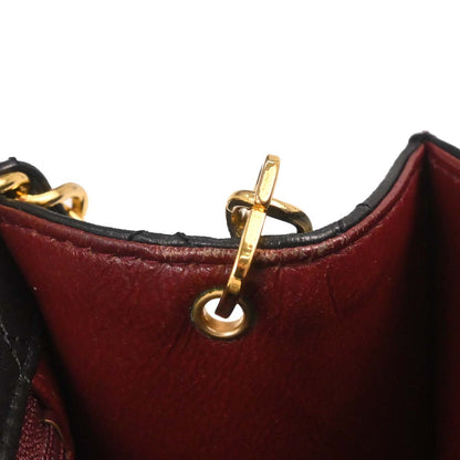 Chanel 1989-1991 Black Lambskin Straight Flap Shoulder Bag