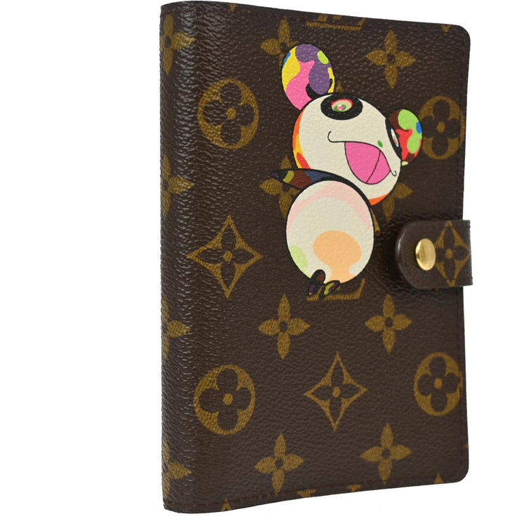 Louis Vuitton 2004 Monogram Panda Agenda PM Note Book Cover R20011 Small Good