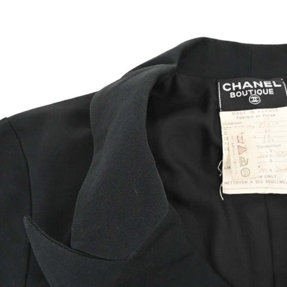 Chanel Double Breasted Long Sleeve Dress Black #40