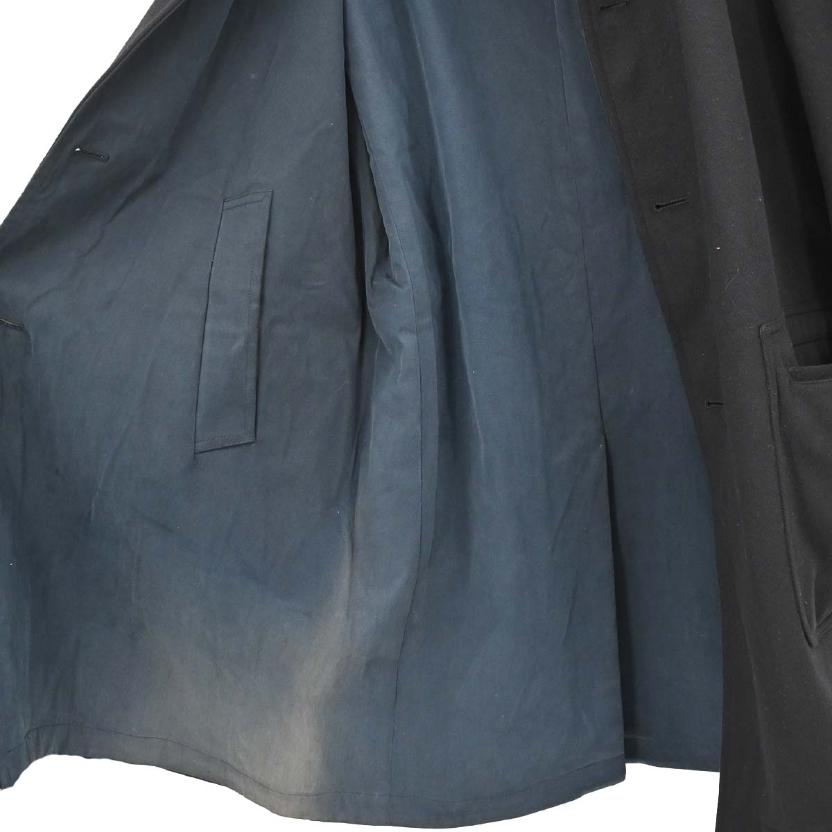 Gucci Reversible Long Sleeve Coat Black Blue