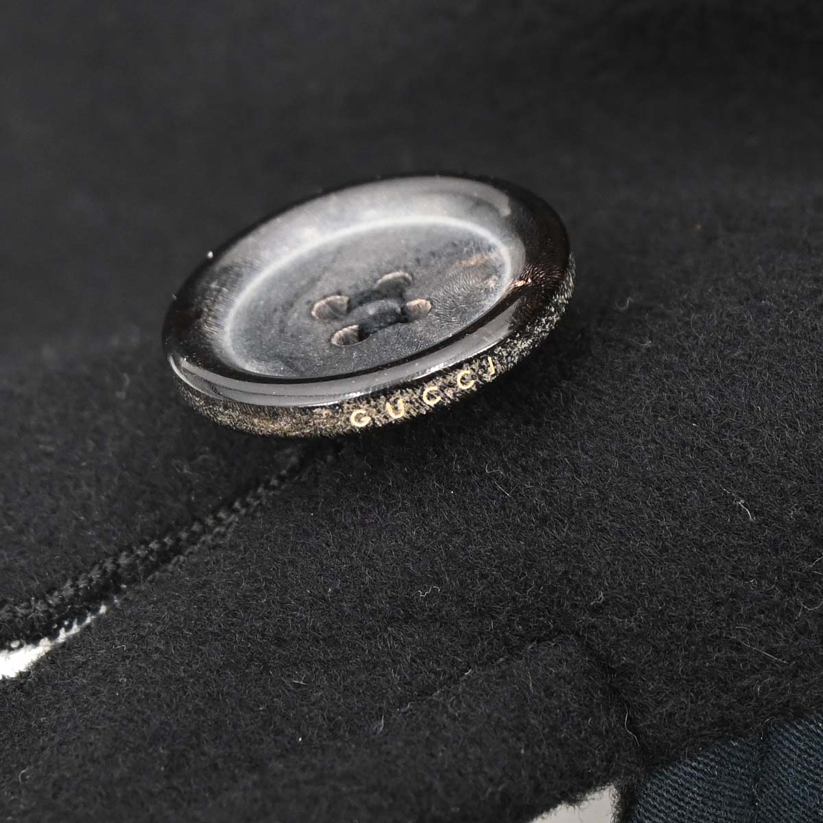 Gucci Reversible Long Sleeve Coat Black Blue
