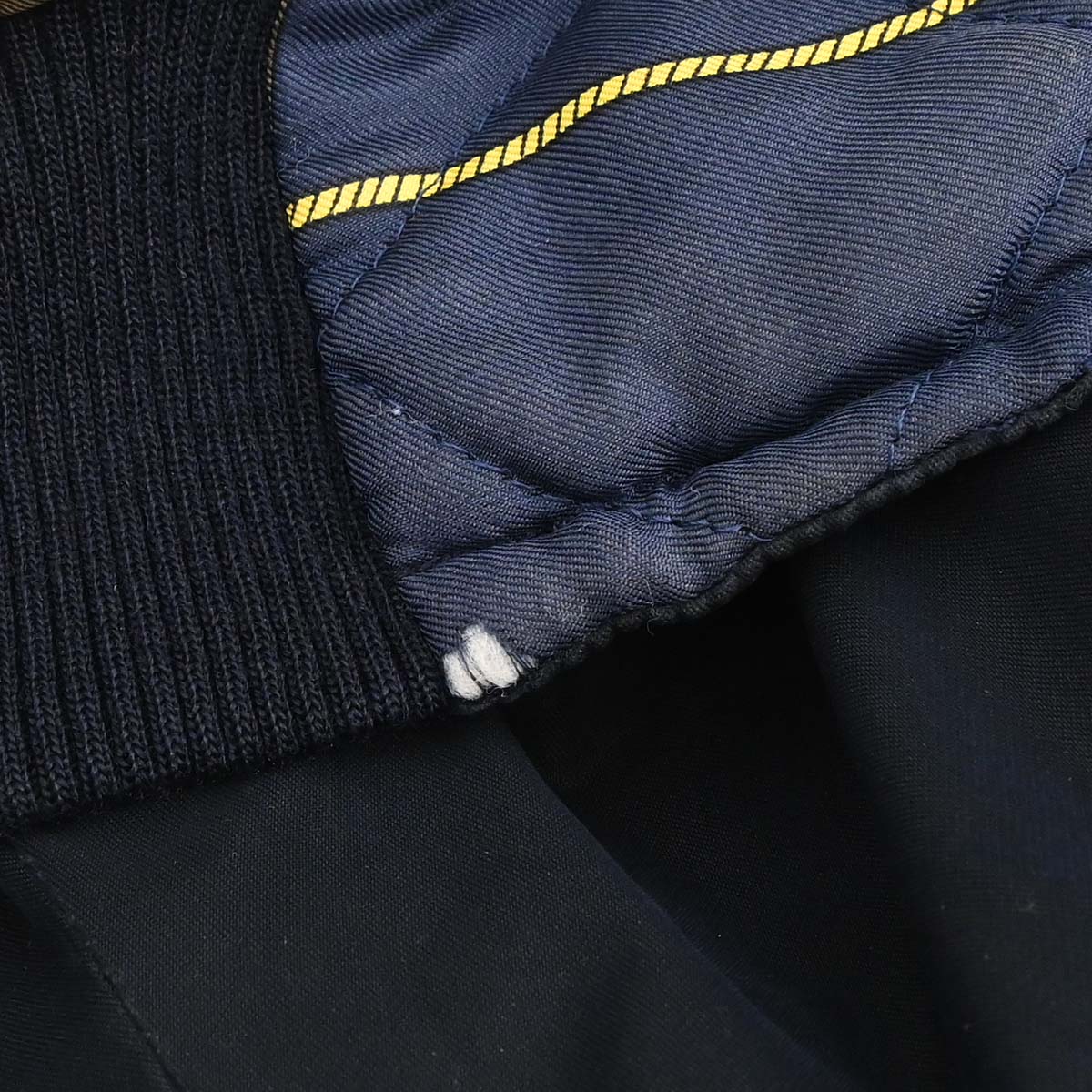 Hermes Zip-up Long Sleeve Reversible Bomber Jacket Navy Multicolor