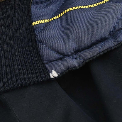Hermes Zip-up Long Sleeve Reversible Bomber Jacket Navy Multicolor