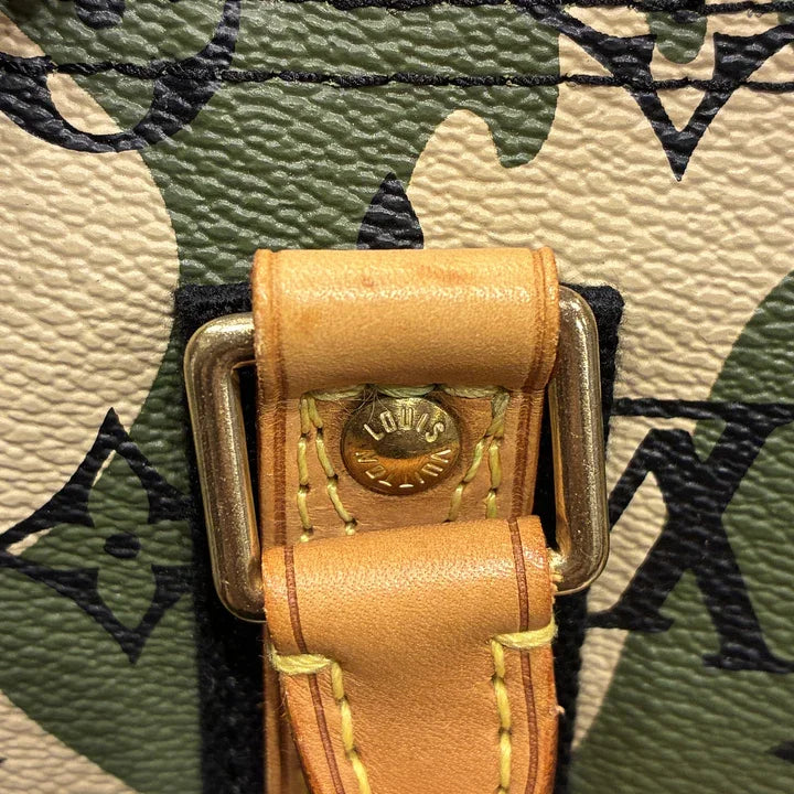 Louis Vuitton 2008 Green Monogramouflage Speedy 35 Handbag M95773