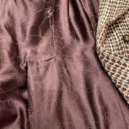 Chanel 2001 fall boucle double-breasted jacket #40