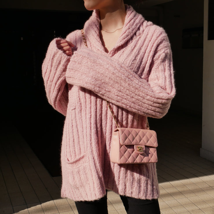 Chanel 2004ピンクウールパーカーセーター＃50