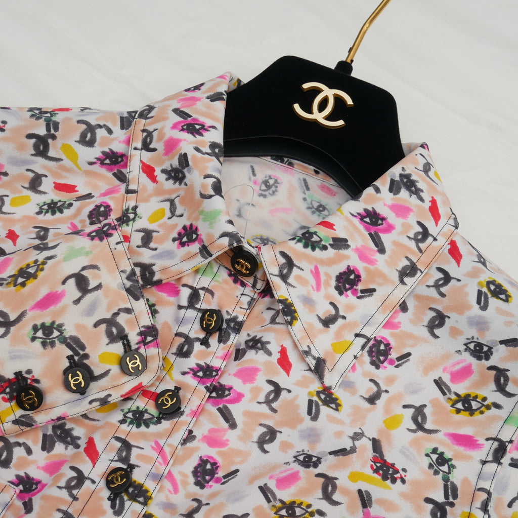 Chanel logo print T-shirt #M – AMORE Vintage Tokyo