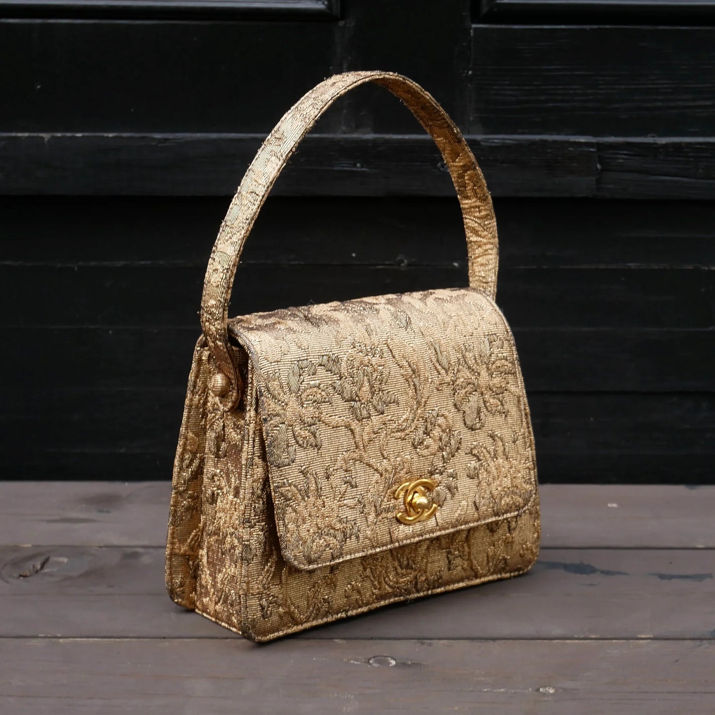 CHANEL * 1997-1999 Floral Jacquard Handbag