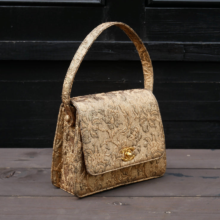 CHANEL * 1997-1999 Floral-Jacquard Handbag