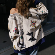 CHANEL 1994 Spring signature motif print bathrobe-style jacket #38