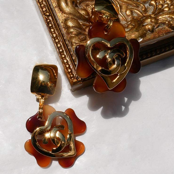 Tortoiseshell on sale heart earrings