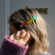 Chanel 1997 Rainbow Lucite Hair Clip Barrette