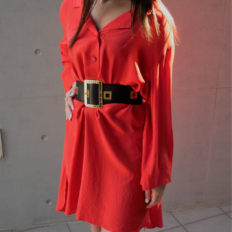 香奈儿（Chanel）1994年红色丝绸连衣裙