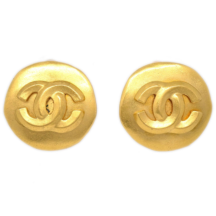 CHANEL 1996 Round CC Earrings Large