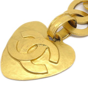 CHANEL 1995 Heart Charm Gold Chain Belt