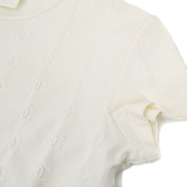 Chanel * Spring 1997 CC logo-embroidered cropped T-shirt #42
