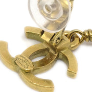 CHANEL 1995 Spring Dangle Pearl CC Earrings Clip-On 95P