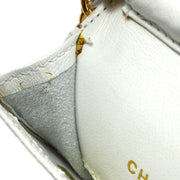 CHANEL 1996 White Caviar Timeless Chain Pochette