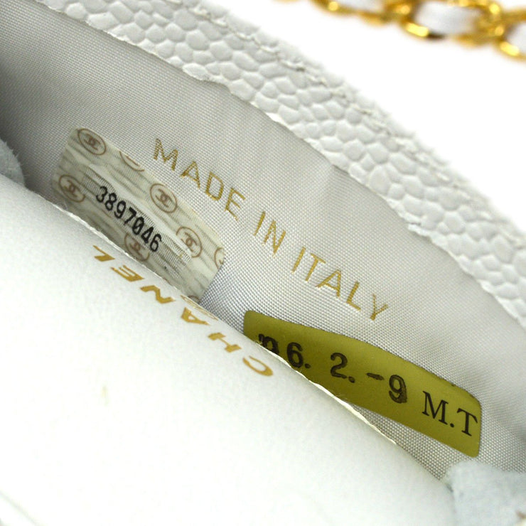 CHANEL 1996 White Caviar Timeless Chain Pochette – AMORE Vintage Tokyo