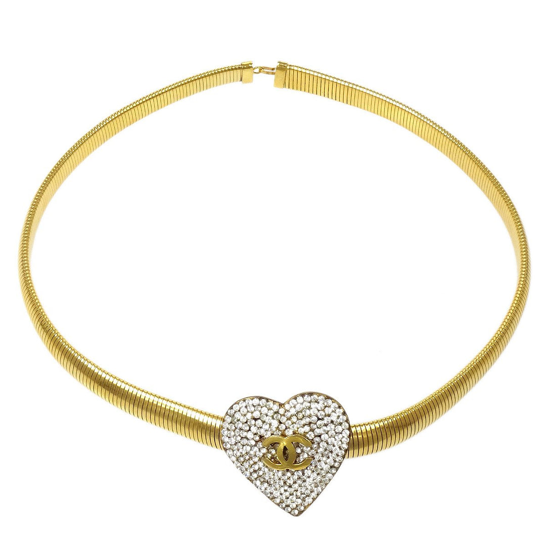 Chanel 1986-1994 Crystal & Gold Heart Belt – AMORE Vintage Tokyo