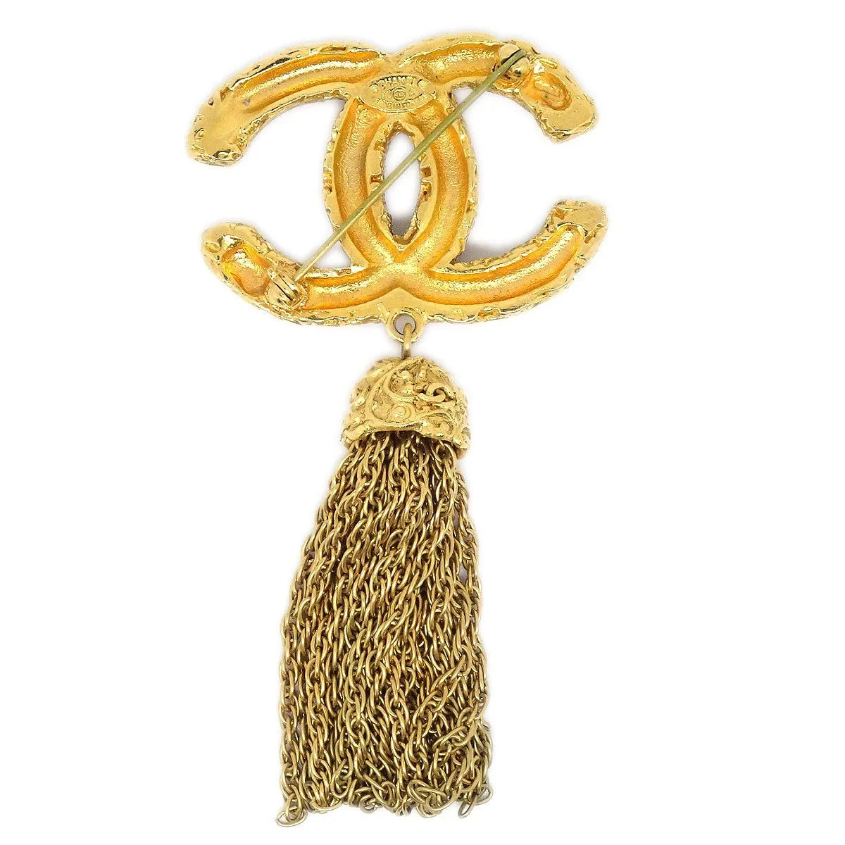 Chanel 1993 Florentine Filigree Tassel Brooch Small