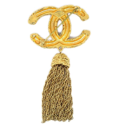 Chanel 1993 Florentine Filigree Tassel Brooch Small