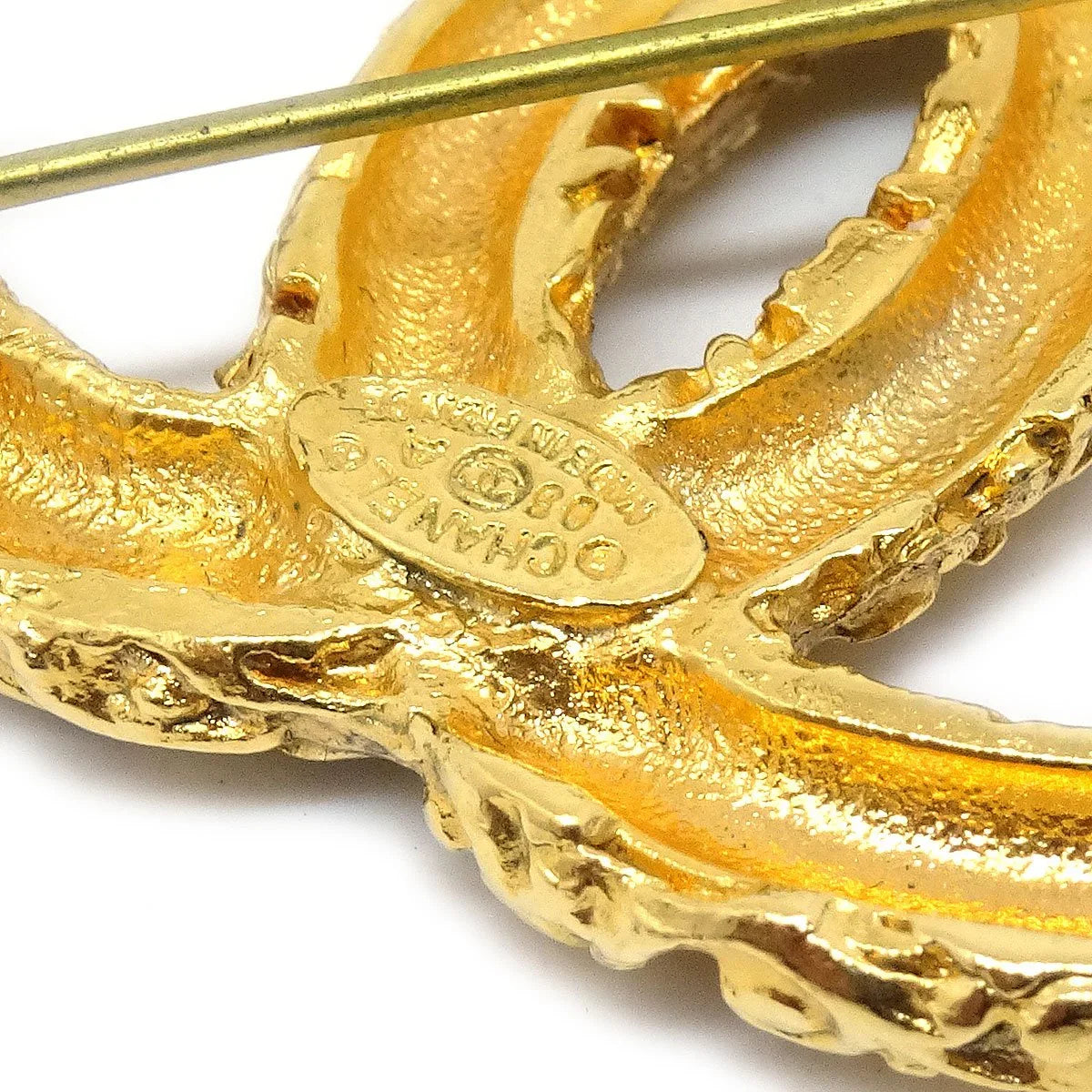 Chanel 1993 Florentine Filigree Tassel Brooch Small