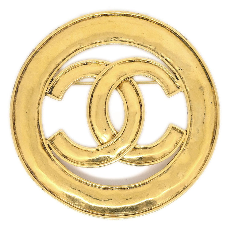 CHANEL Medallion Brooch Gold 94P