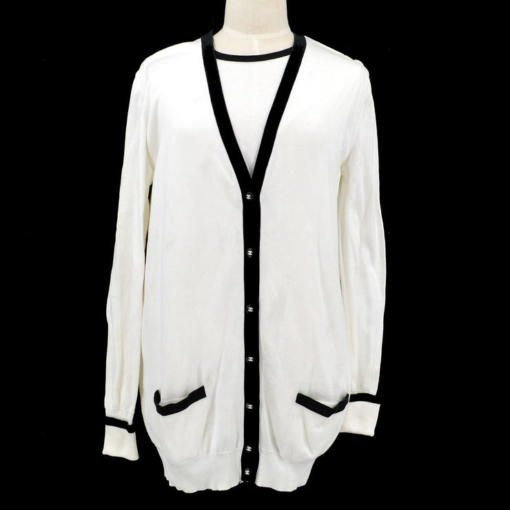 Chanel 1996 Spring contrasting edge top and cardigan set #44