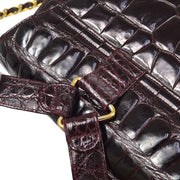 CHANEL * 1986-1988 Backpack Bordeaux Crocodile