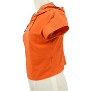 FENDI Logos Hooded Short Sleeve Tops T-shirt Orange #44