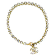 CHANEL 1995 Crystal & Gold CC Anklet