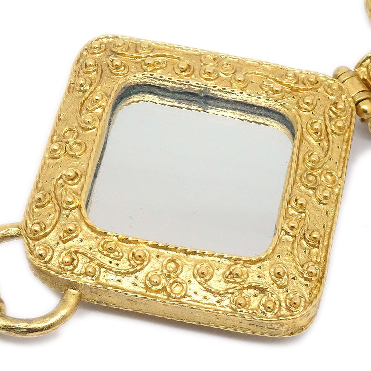 CHANEL 1994 Bell Mirror Gold Chain Pendant Necklace