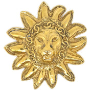 CHANEL Lion Brooch Gold