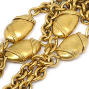 Chanel 1994 Gold & Red Gripoix 'CC' Necklace