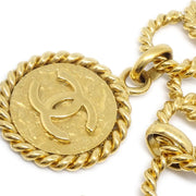 CHANEL 1990 Medallion Gold Chain Belt 25