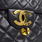 Chanel 1994-1996 Black Lambskin Classic Flap Maxi