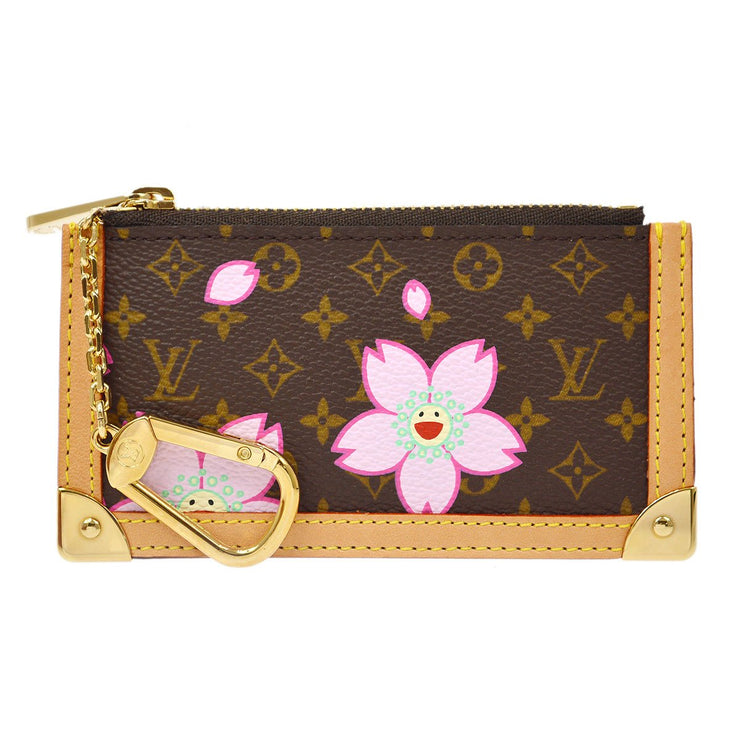 LOUIS VUITTON POCHETTE CLES COIN CASE WALLET M92015 CHERRY BLOSSOM