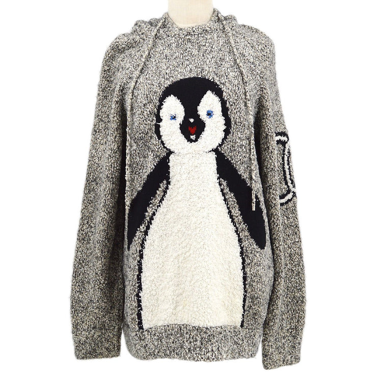 Chanel 2007 Fall CC Penguin-Motif Knitted Hoodie＃38