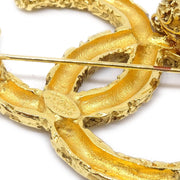 CHANEL 1993 CC Logos Fringe Brooch Gold Large