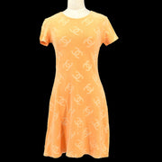 シャネル1996オレンジベルベットドレス