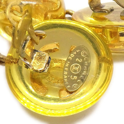 Chanel 1990 Clear Ball Earrings Clip-On