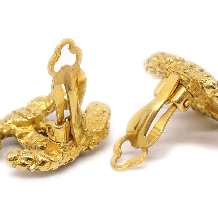 CHANEL 1993 Florentine CC Earrings Small