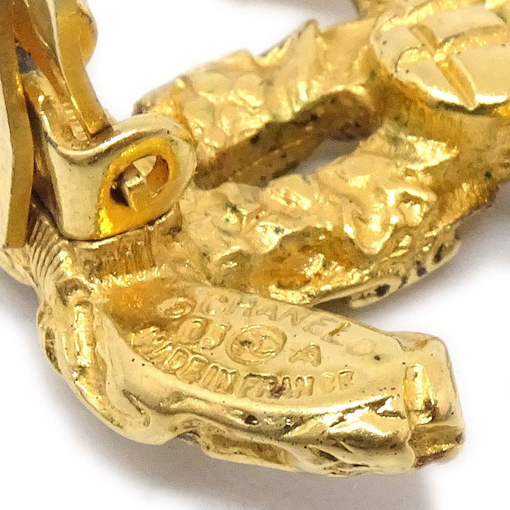 CHANEL 1993 Florentine CC Earrings Small