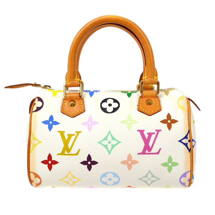 *LOUIS VUITTON Mini Speedy Handbag Mini Boston Monogram Multi-color
