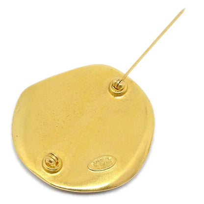 Chanel Round Brooch Gold 96P