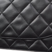 CHANEL 1991-1994 Black Lambskin Classic Flap Maxi