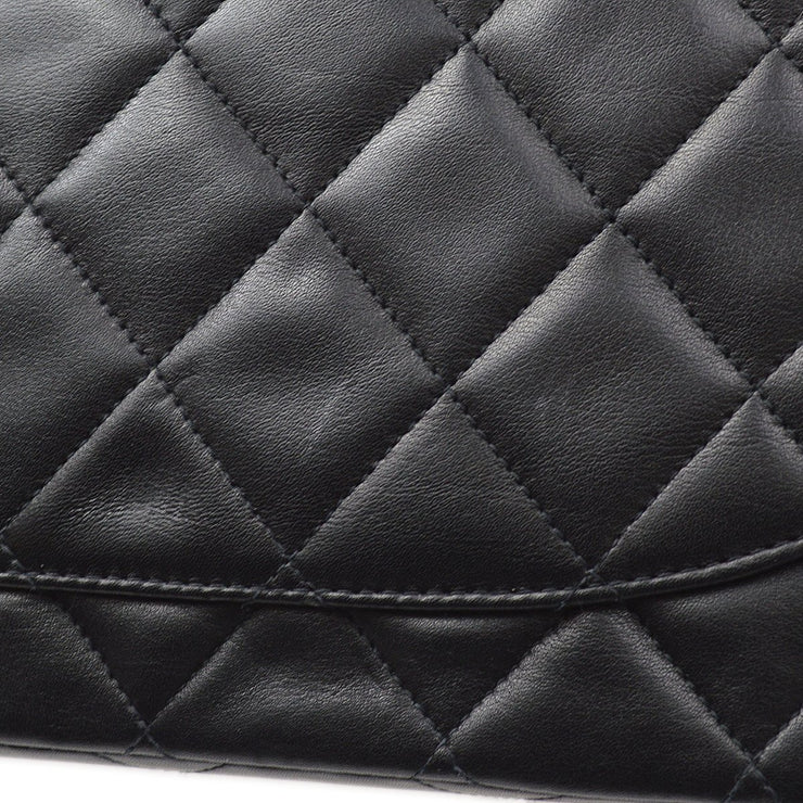 CHANEL 1991-1994 Black Lambskin Classic Flap Maxi