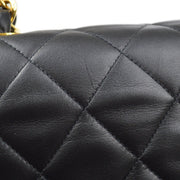 CHANEL 1991-1994 Black Lambskin Classic Flap Maxi