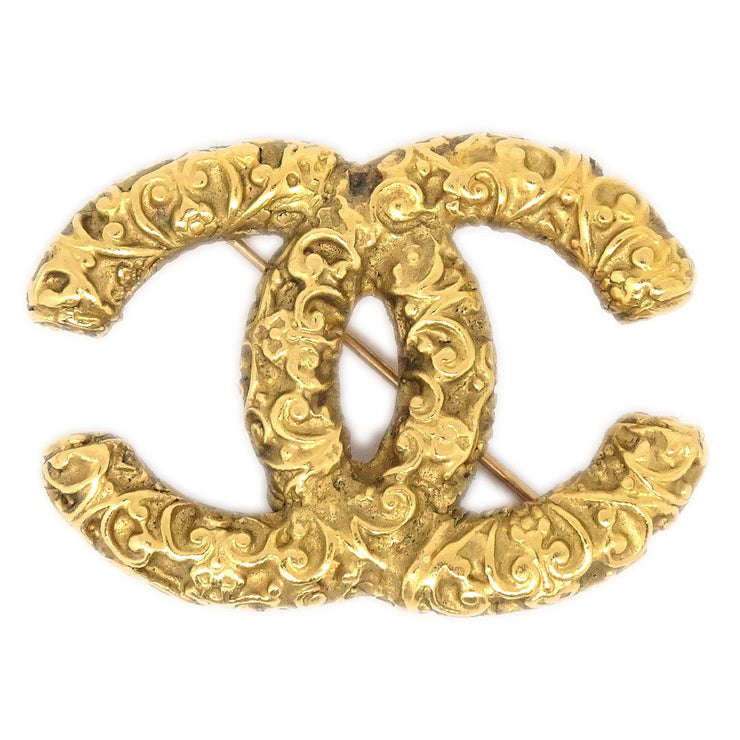 CHANEL 1993 CC Brooch Gold Small